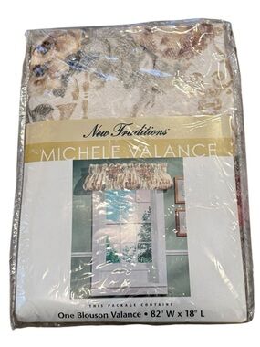 Vintage VTG Sears New Traditions Michele Blouson Valance Floral 82x18 inch.